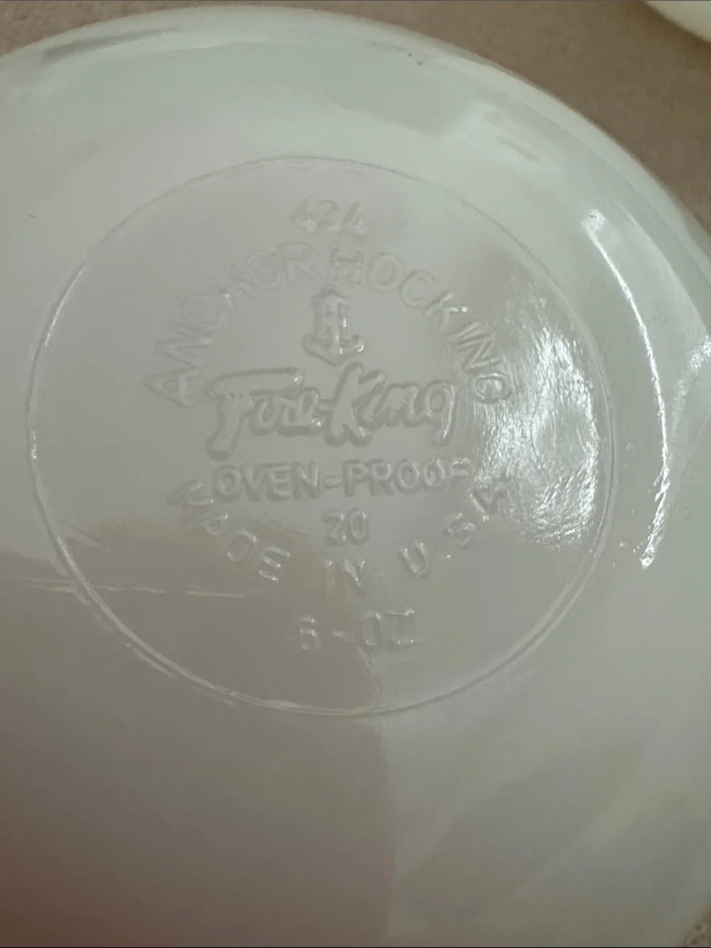 Vintage Fire King Milk Glass Ramekin Custard 5 oz. Bowl Set of 6